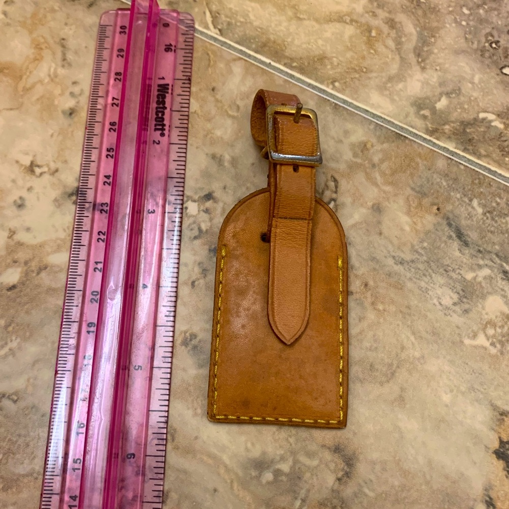 Authentic Louis Vuitton small luggage bag tag